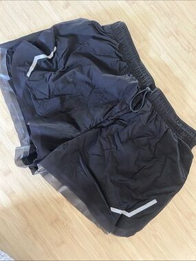 H&M Black Women's Athletic Shorts with Reflective Trim